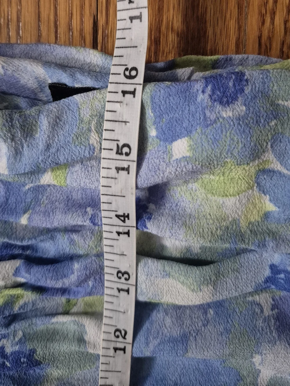 Forever 21 Blue Floral Watercolor Tiered Mini Skirt Medium